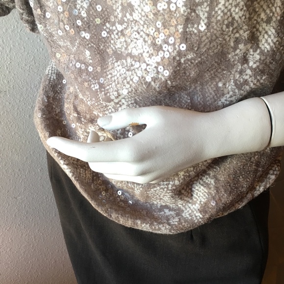 INC International Concepts PM Nudes Sequin Blouse - Picture 3 of 8